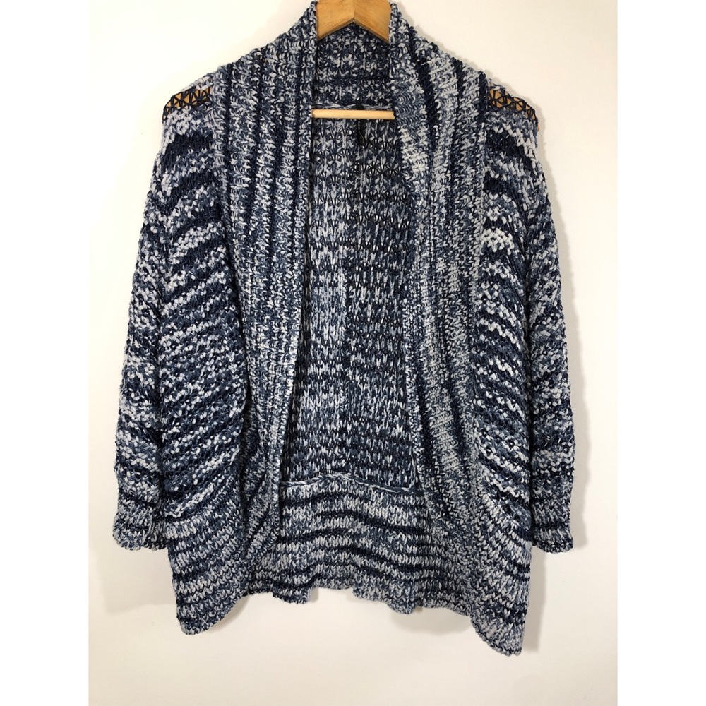Isda & Co Blue Knitted Open Front Cardigan